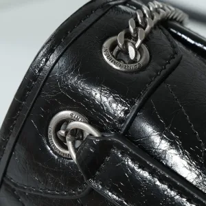 Saint Laurent Niki Messenger Bag Medium Black Silver Hardware Exact Size Unknown 256