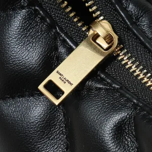 Saint Laurent Puffer Shoulder Bag Large Black Gold Hardware Exact Size Unknown 076