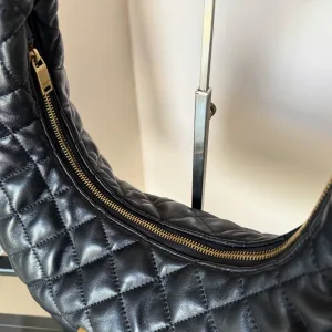 Saint Laurent Puffer Shoulder Bag Large Black Gold Hardware Exact Size Unknown 236