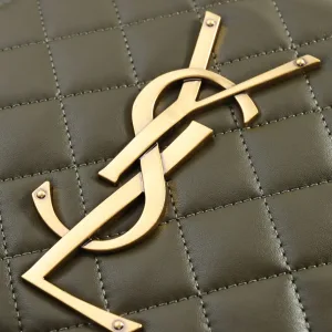Saint Laurent Puffer Shoulder Bag Large Red Gold Hardware Exact Size Unknown 142