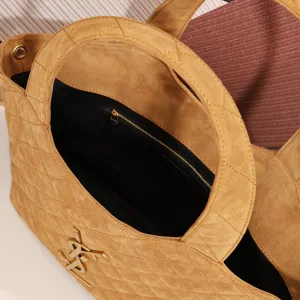 Saint Laurent Puffer Shoulder Bag Large Tan Gold Hardware Exact Size Unknown 234