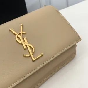 Saint Laurent Kate Chain Bag Small Beige Gold Hardware Exact Size Unknown 068
