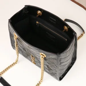 Saint Laurent Shopping Tote Bag Large Black Gold Hardware Exact Size Unknown 244