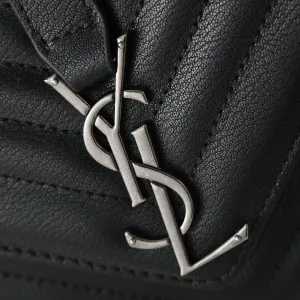 Saint Laurent Shoulder Bag Medium Black Gold Hardware Exact Size Unknown 224