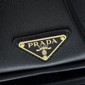 Prada Bucket Bag Medium Black Gold Hardware