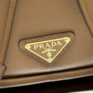 Prada Bucket Bag Medium Caramel Gold Hardware