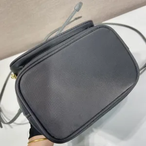 Prada Bucket Bag Small Gray Silver Hardware