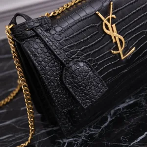 Saint Laurent Kate Chain Bag Small Black Gold Hardware Exact Size Unknown 215