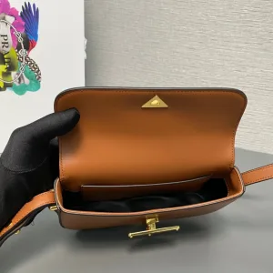Prada Camera Bag Small Caramel Gold Hardware