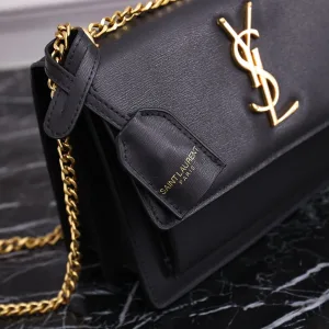 Saint Laurent Kate Chain Bag Small Black Gold Hardware Exact Size Unknown 219