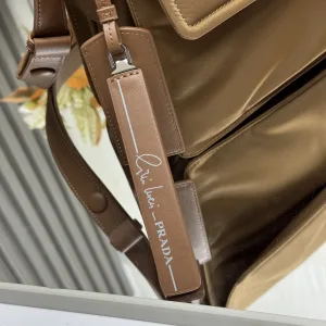 Prada Flap Crossbody Medium Caramel Gold Hardware