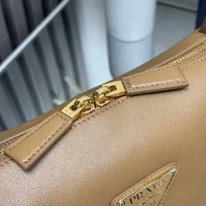 Prada Galleria Top Handle Small Caramel Gold Hardware
