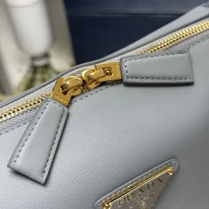Prada Galleria Top Handle Small White Gold Hardware