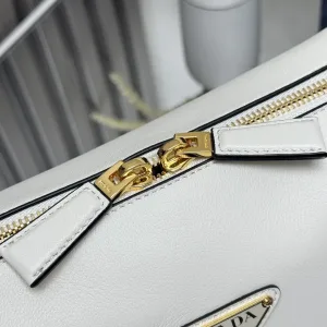Prada Galleria Top Handle Small White Gold Hardware Variant 2