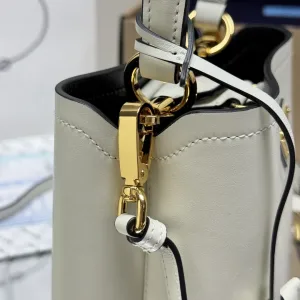 Prada Galleria Tote Medium White Gold Hardware