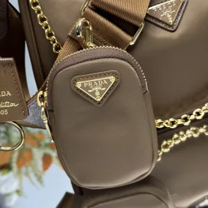 Prada Hobo Gift Set Small Caramel Gold Hardware Variant 2