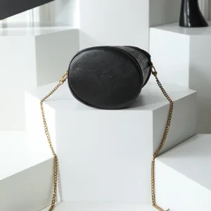 Saint Laurent Bucket Bag Medium Black Gold Hardware Exact Size Unknown 075