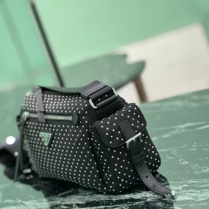 Prada ReNylon Camera Bag Small Black Silver Hardware