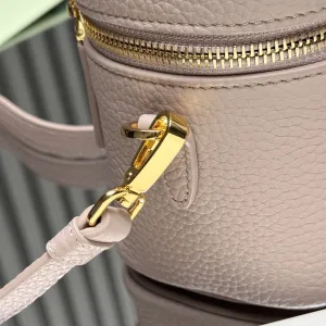 Prada Vanity Case Small Beige Gold Hardware