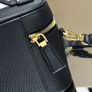 Prada Vanity Case Small Black Gold Hardware
