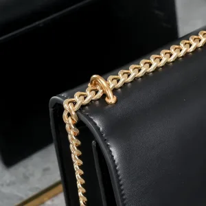 Saint Laurent Kate Chain Bag Small Gray Gold Hardware Exact Size Unknown 056