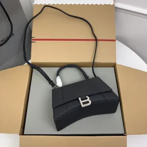 Balenciaga Hourglass Top Handle Small Black 23cm