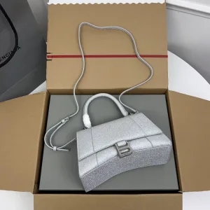Balenciaga Hourglass Top Handle Small White 23cm