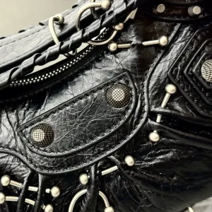 Balenciaga Le Cagole Shoulder Medium Black Studded Chain 30cm