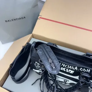 Balenciaga Le City Small Black White Graffiti 26cm