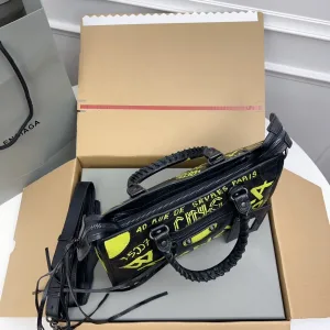 Balenciaga Le City Small Black Yellow Graffiti 26cm