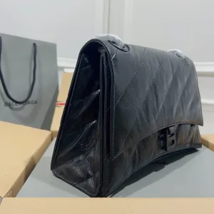 Balenciaga Rodeo Chain Shoulder Large Black Silver Hardware 33cm