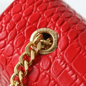 Saint Laurent Kate Chain Bag Small Red Gold Hardware Exact Size Unknown 112