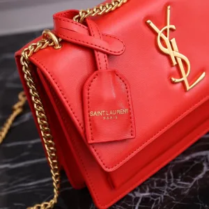 Saint Laurent Kate Chain Bag Small Red Gold Hardware Exact Size Unknown 220