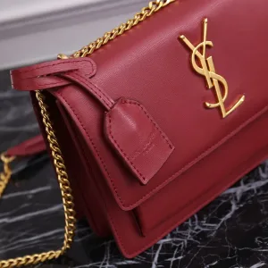 Saint Laurent Kate Chain Bag Small Red Gold Hardware Exact Size Unknown 221