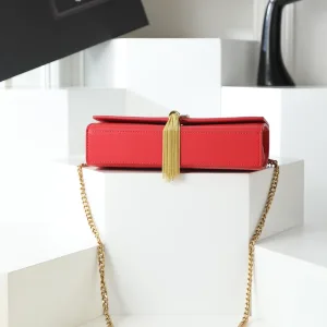 Saint Laurent Kate Chain Bag Small Red Gold Hardware Exact Size Unknown 252