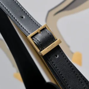 Saint Laurent Le 5 A 7 Hobo Bag Medium Black Gold Hardware Exact Size Unknown 061