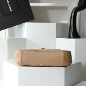 Saint Laurent Le 5 A 7 Hobo Bag Medium Tan Gold Hardware Exact Size Unknown 070