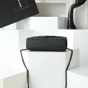 Saint Laurent LouLou Shoulder Bag Medium Black Black Hardware Exact Size Unknown 090