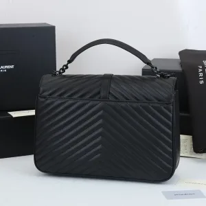 Saint Laurent LouLou Shoulder Bag Medium Black Gold Hardware Exact Size Unknown 039