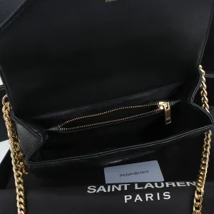 Saint Laurent LouLou Shoulder Bag Medium Black Gold Hardware Exact Size Unknown 043