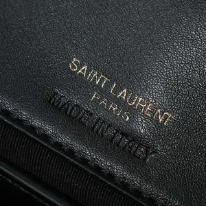 Saint Laurent LouLou Shoulder Bag Medium Black Gold Hardware Exact Size Unknown 083