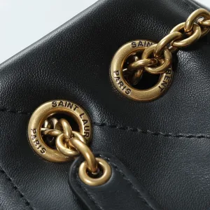 Saint Laurent LouLou Shoulder Bag Medium Black Gold Hardware Exact Size Unknown 085
