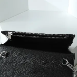 Saint Laurent LouLou Shoulder Bag Medium Black Gold Hardware Exact Size Unknown 123