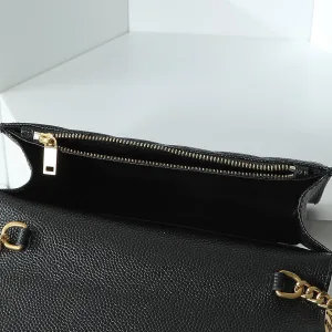 Saint Laurent LouLou Shoulder Bag Medium Black Gold Hardware Exact Size Unknown 124