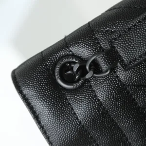 Saint Laurent LouLou Shoulder Bag Medium Black Silver Hardware Exact Size Unknown 092