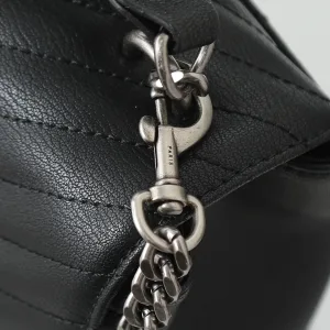 Saint Laurent LouLou Shoulder Bag Medium Black Silver Hardware Exact Size Unknown 229