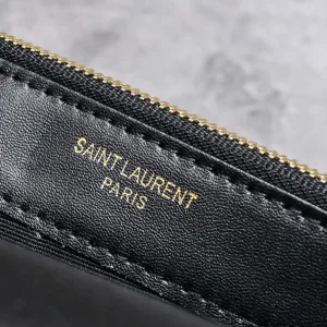 Saint Laurent LouLou Shoulder Bag Medium Gray Gold Hardware Exact Size Unknown 032