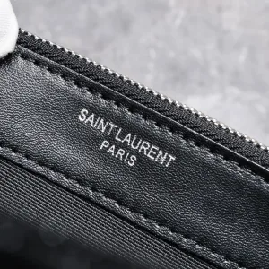 Saint Laurent LouLou Shoulder Bag Medium Gray Silver Hardware Exact Size Unknown 033