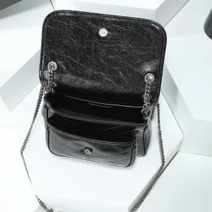 Saint Laurent Niki Messenger Bag Medium Black Silver Hardware Exact Size Unknown 256