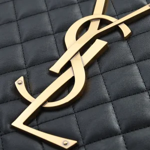 Saint Laurent Puffer Shoulder Bag Large Black Gold Hardware Exact Size Unknown 141